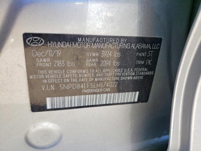 2020 HYUNDAI ELANTRA SEL 12