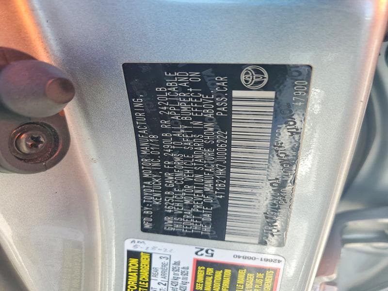 2018 TOYOTA CAMRY HYBRID XLE 13