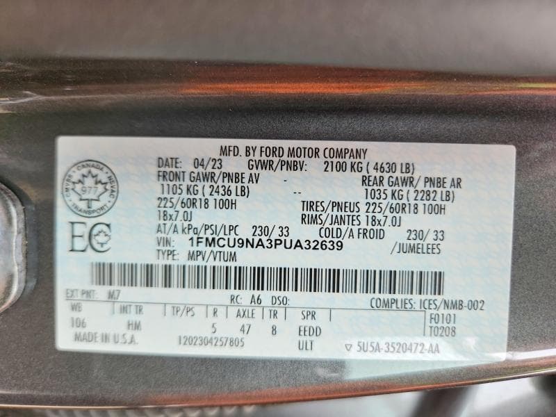 2023 FORD ESCAPE ST LINE SELECT 13