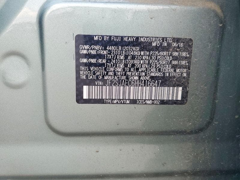 2017 SUBARU FORESTER 2.5I PREMIUM 12