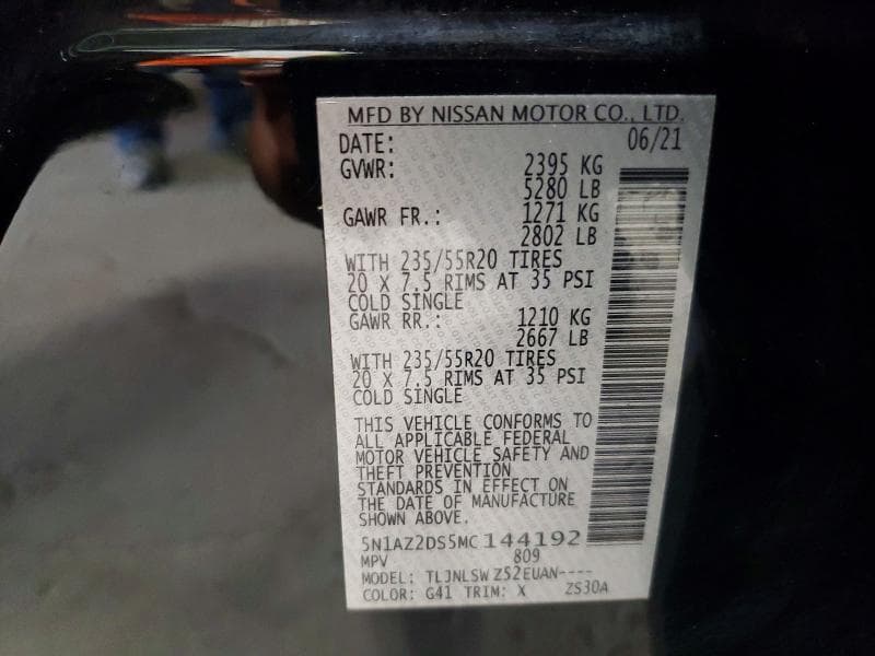 2021 NISSAN MURANO PLATINUM 13