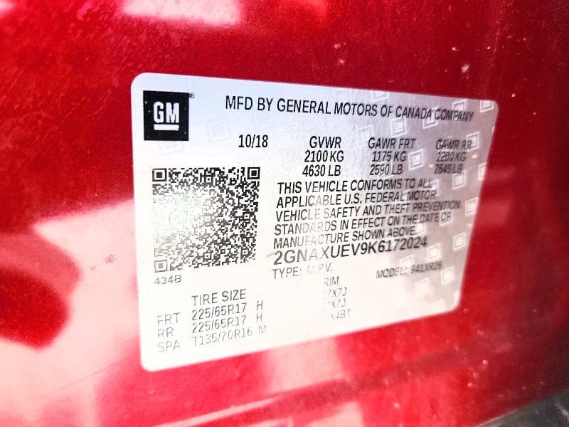 2019 CHEVROLET EQUINOX LT 13
