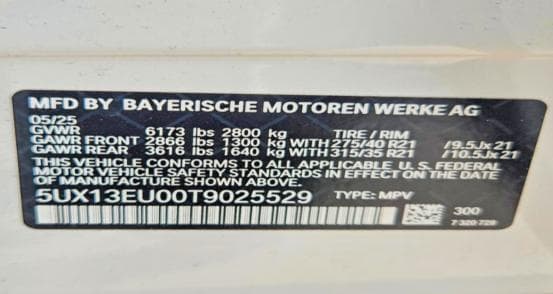 2026 BMW X5 SDRIVE 40I 12