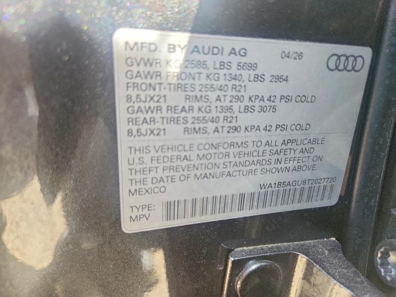 2026 AUDI SQ5 SPORTBACK PREMIUM PLUS 14