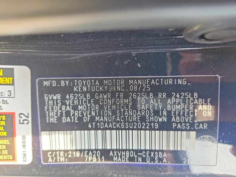 2025 TOYOTA CAMRY SE 13