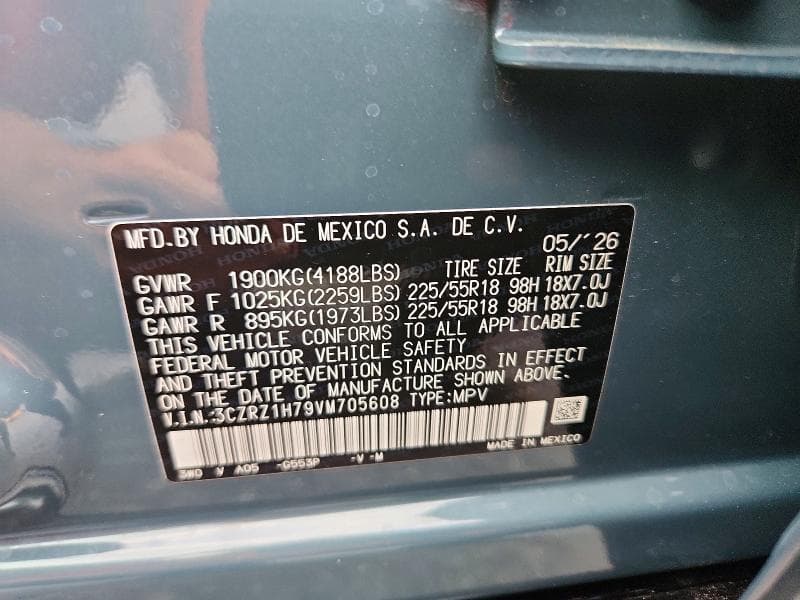 2027 HONDA HR-V EXL 12