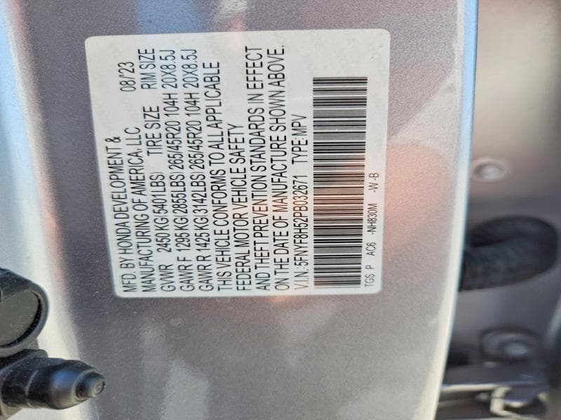 2023 HONDA PASSPORT EXL 12