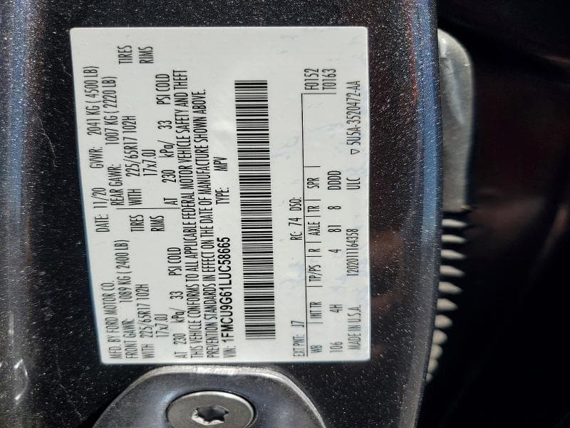 2020 FORD ESCAPE SE 13