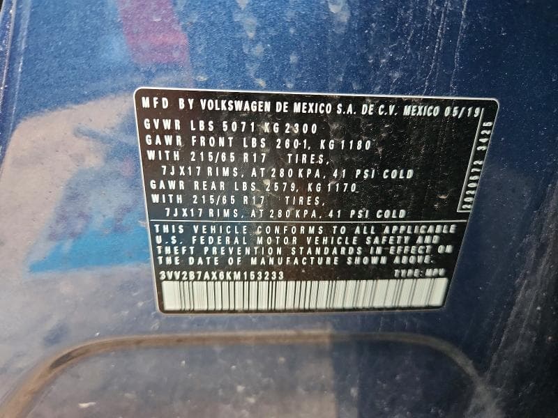 2019 VOLKSWAGEN TIGUAN SE 13