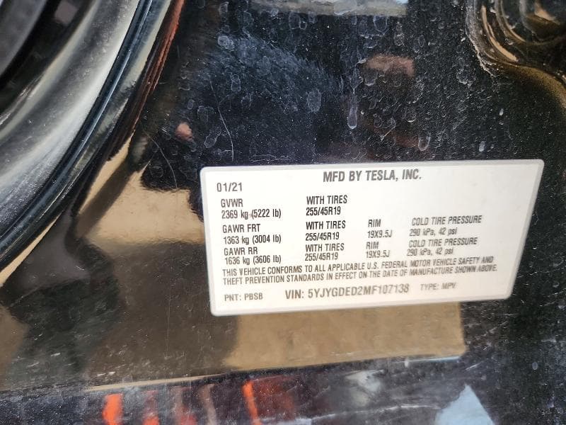 2021 TESLA MODEL Y 13