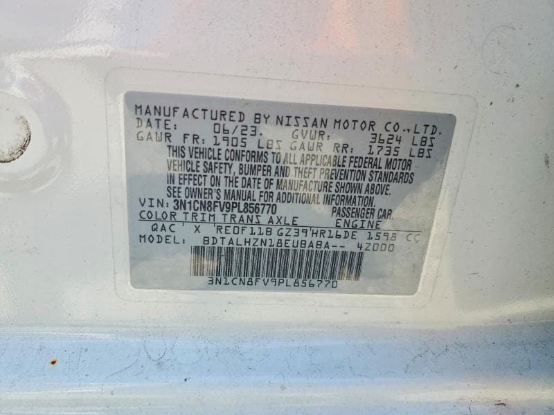 2023 NISSAN VERSA SR 13