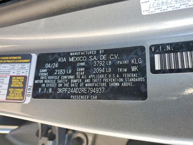 2024 KIA FORTE LXS 13
