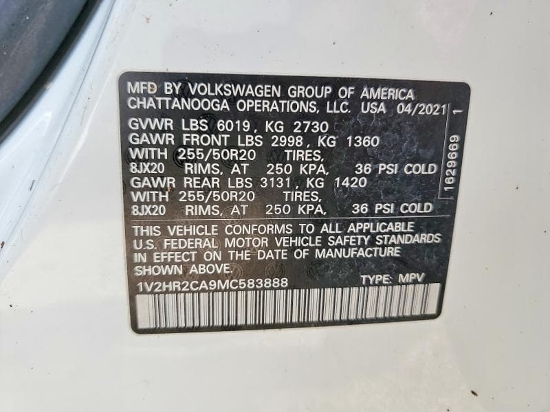 2021 VOLKSWAGEN ATLAS SE 12
