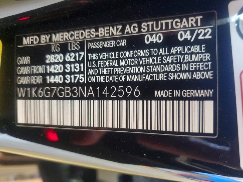 2022 MERCEDES-BENZ S 580 4MATIC 12