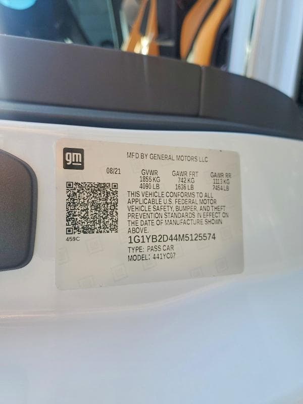 2021 CHEVROLET CORVETTE STINGRAY 2LT 12