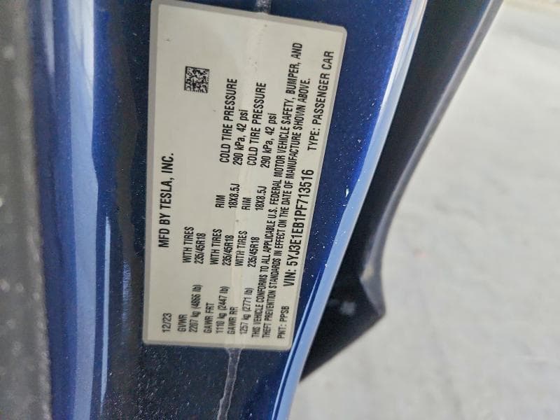 2023 TESLA MODEL 3 12