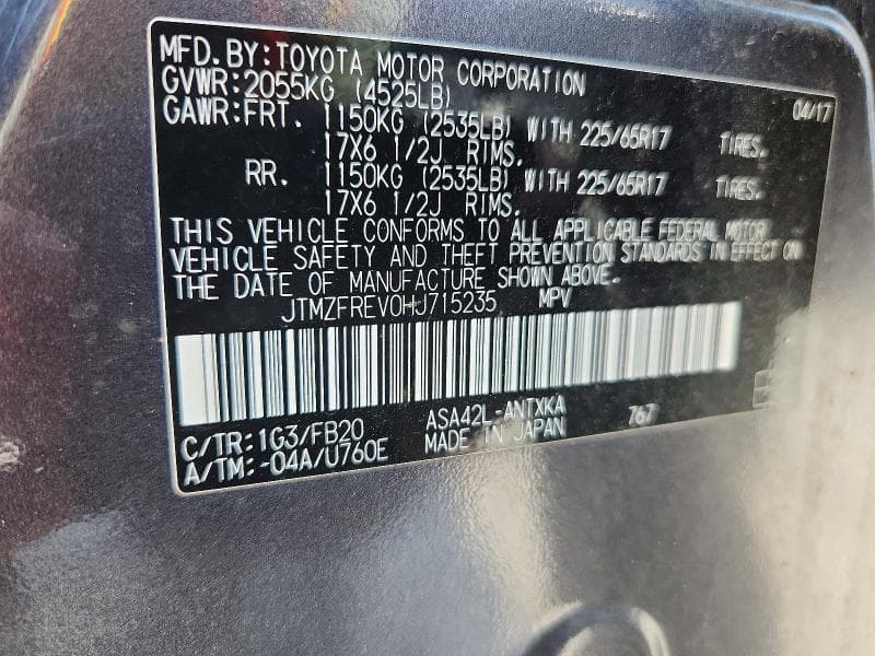 2017 TOYOTA RAV4 LE 13