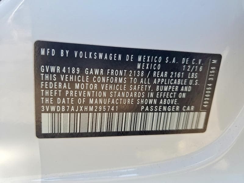 2017 VOLKSWAGEN JETTA SE 12