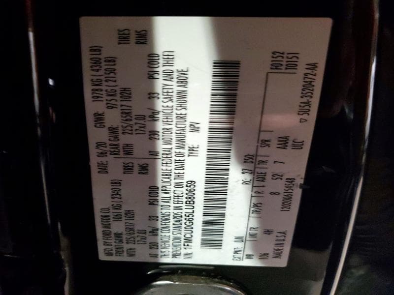 2020 FORD ESCAPE SE 13