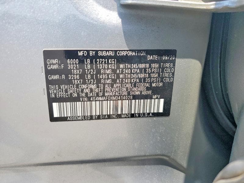 2021 SUBARU ASCENT PREMIUM 14