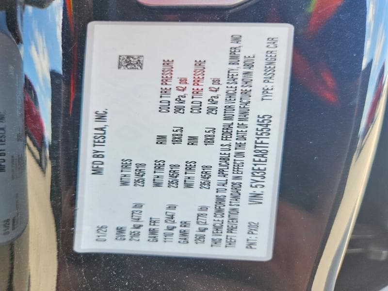 2026 TESLA MODEL 3 13