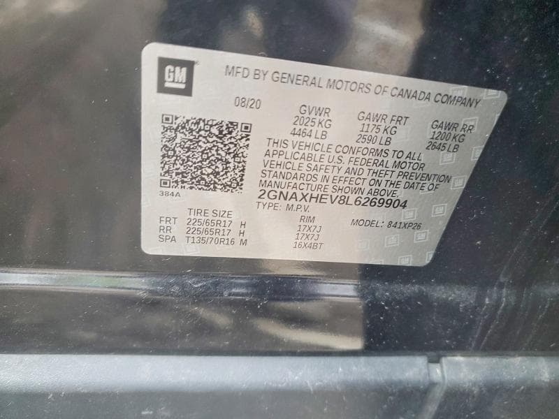 2020 CHEVROLET EQUINOX LS 12