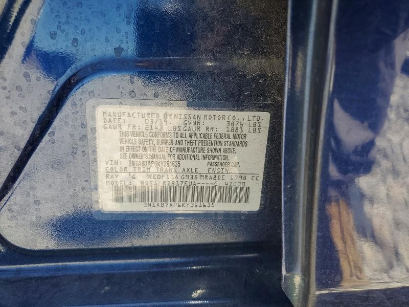 2019 NISSAN SENTRA SR 13