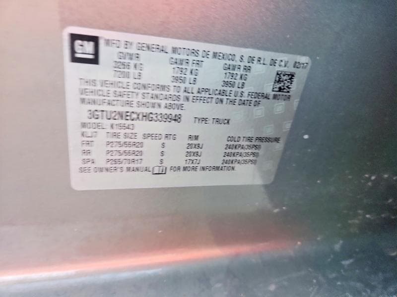 2017 GMC SIERRA K1500 SLT 12