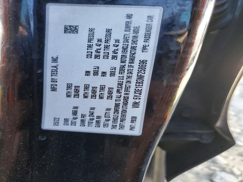 2022 TESLA MODEL 3 12