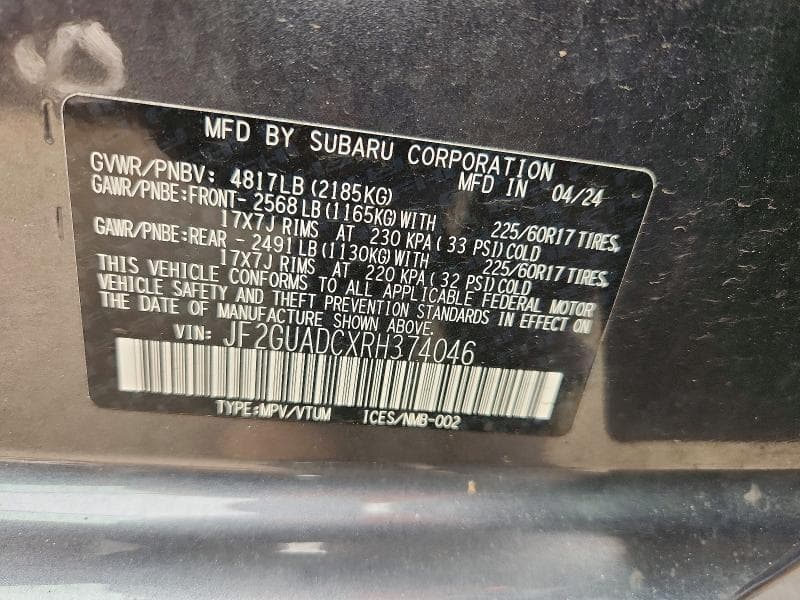 2024 SUBARU CROSSTREK PREMIUM 12