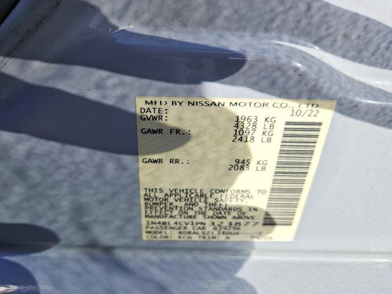 2023 NISSAN ALTIMA SR 13