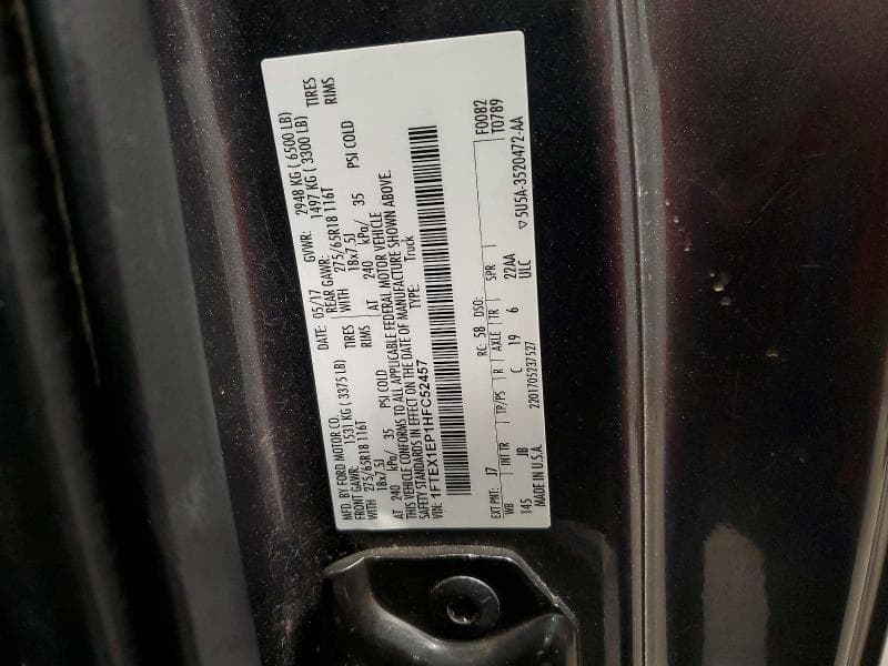2017 FORD F150 SUPER CAB 12