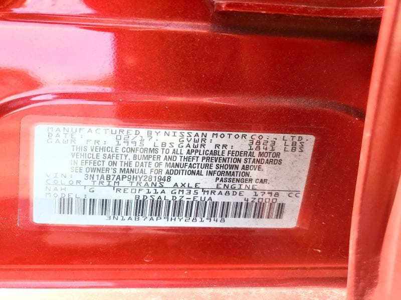2017 NISSAN SENTRA SV 12