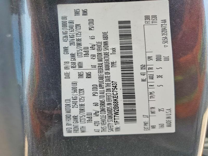 2019 FORD F250 SUPER DUTY 12
