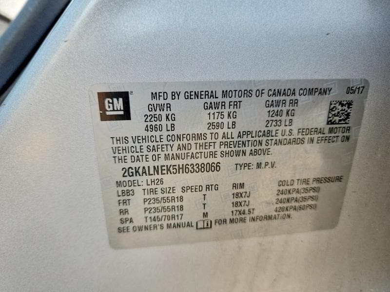 2017 GMC TERRAIN SLE 13