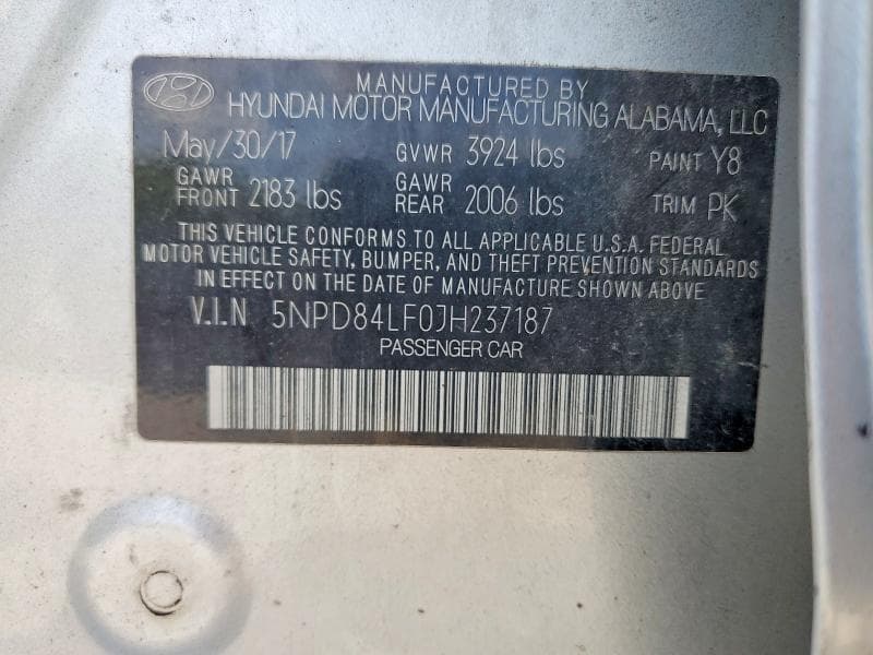 2018 HYUNDAI ELANTRA SEL 12