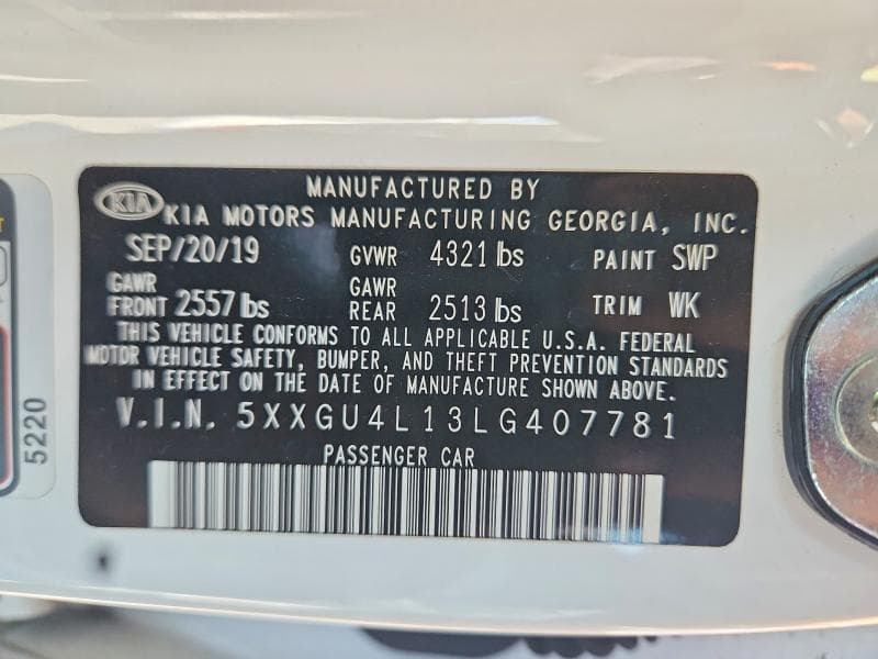 2020 KIA OPTIMA EX 12