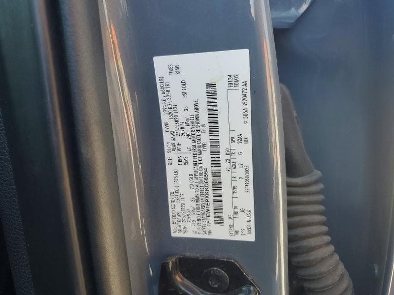 2019 FORD F150 SUPERCREW 12