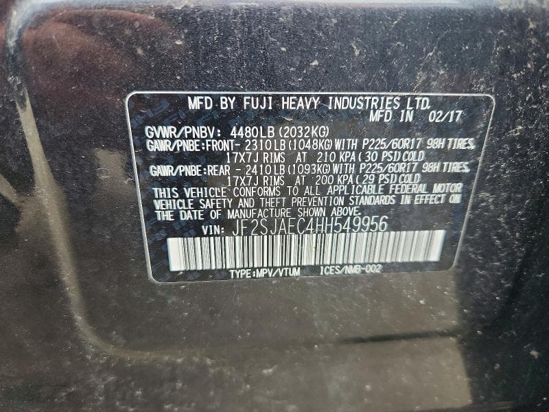 2017 SUBARU FORESTER 2.5I PREMIUM 13