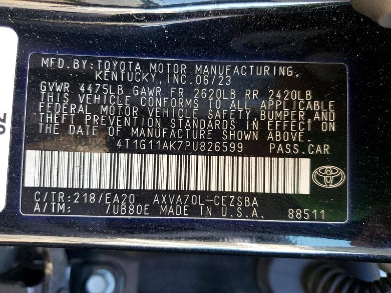 2023 TOYOTA CAMRY SE 13
