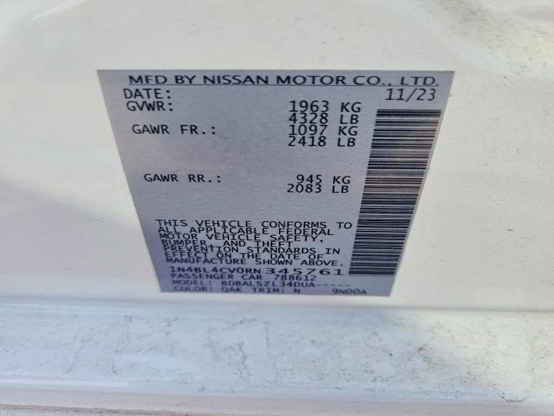 2024 NISSAN ALTIMA SR 12