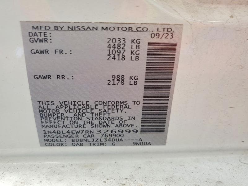 2024 NISSAN ALTIMA SL 12