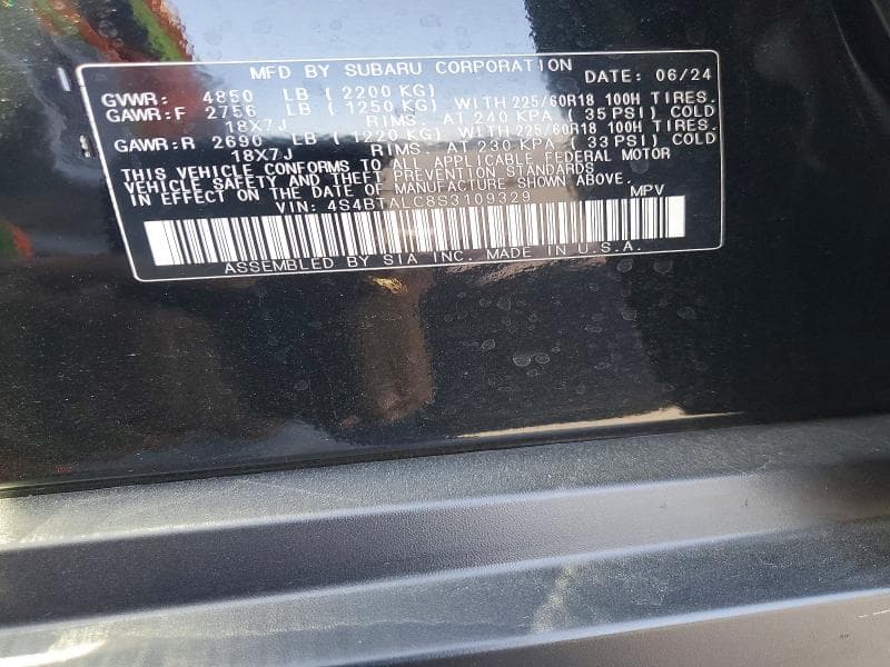 2025 SUBARU OUTBACK ONYX EDITION 13