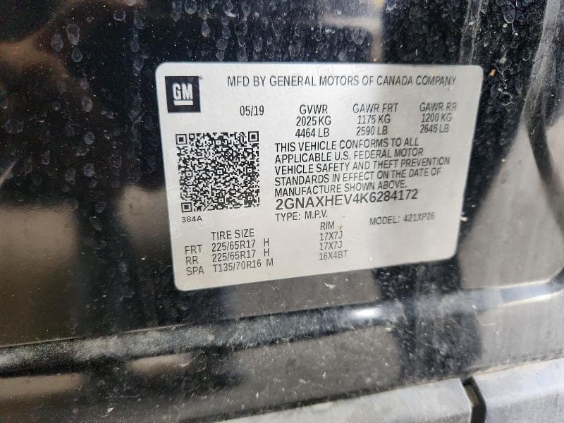 2019 CHEVROLET EQUINOX LS 12