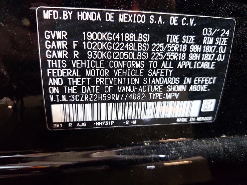 2024 HONDA HR-V SPORT 13