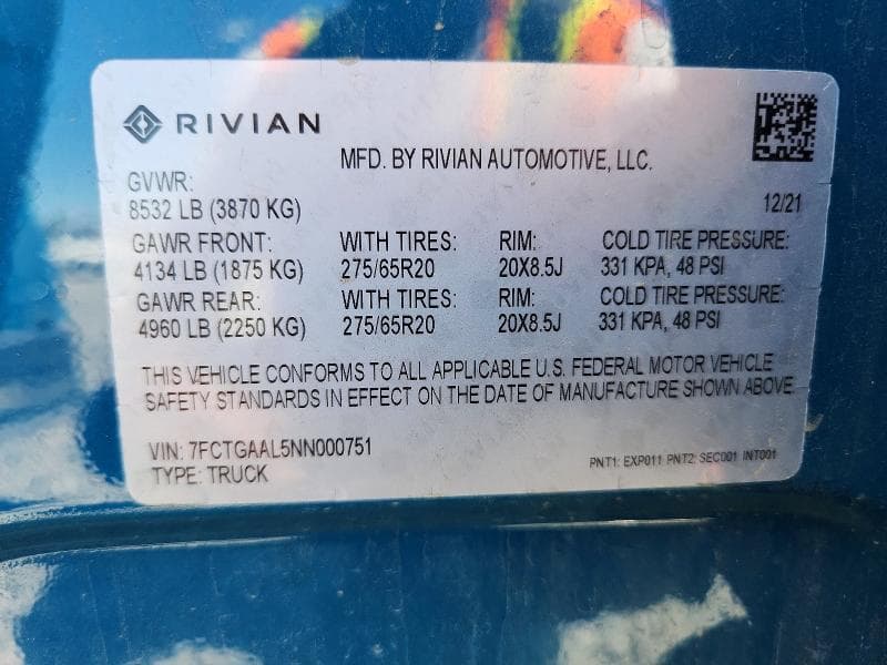 2022 RIVIAN R1T LAUNCH EDITION 13