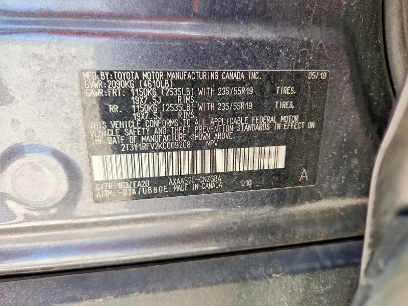 2019 TOYOTA RAV4 LIMITED 13