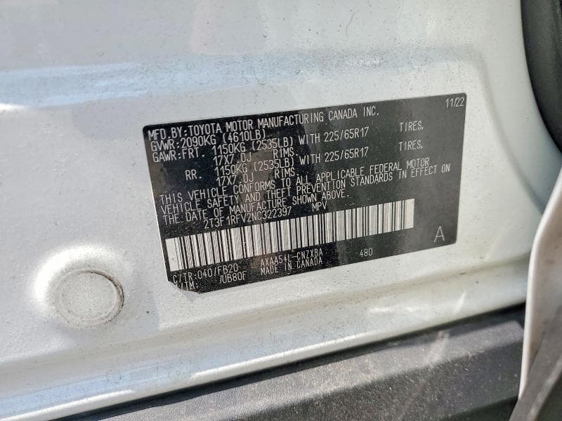 2022 TOYOTA RAV4 LE 13