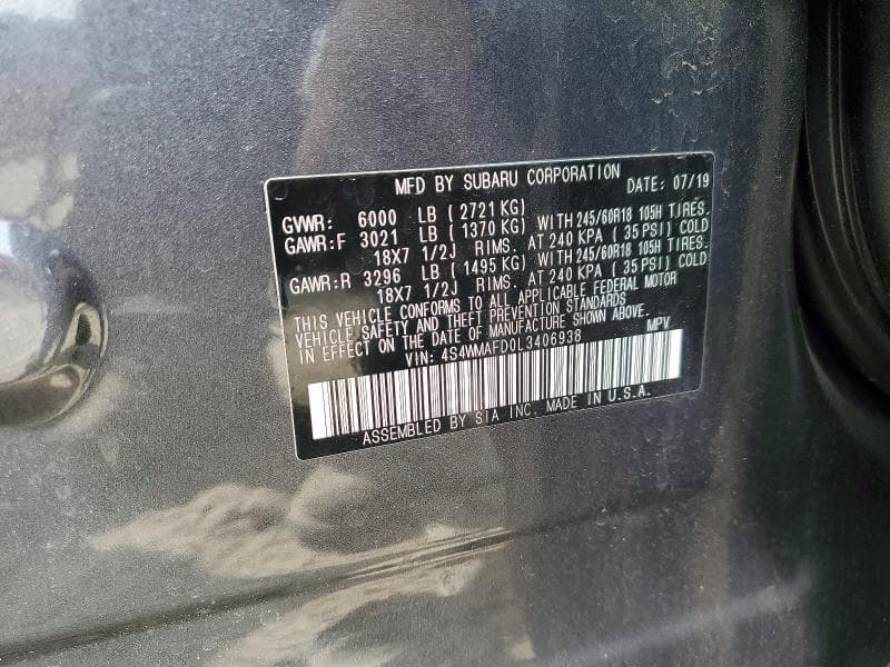 2020 SUBARU ASCENT PREMIUM 13