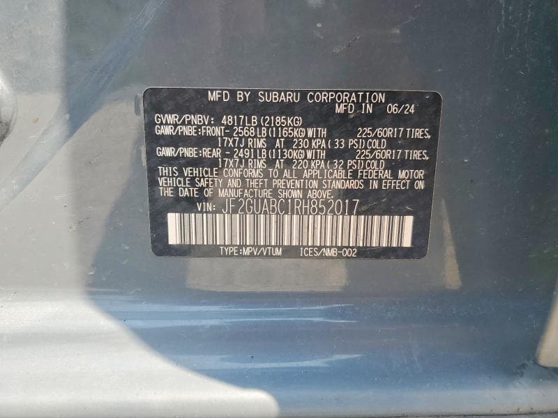 2024 SUBARU CROSSTREK 13